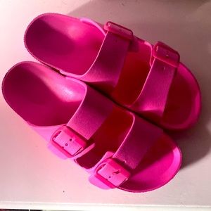 Hot pink sandals